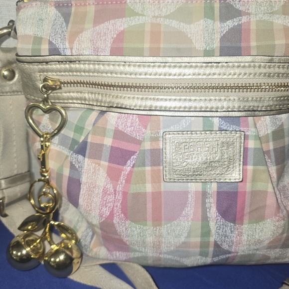 Rare Coach Poppy Bag Madras Crossbody - Picture 2 of 4